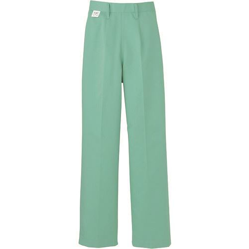 ■サンペックス ストレートパンツ レディース 食品工場 白衣 衛生 グリーン L US2626L(2035527)[送料別..