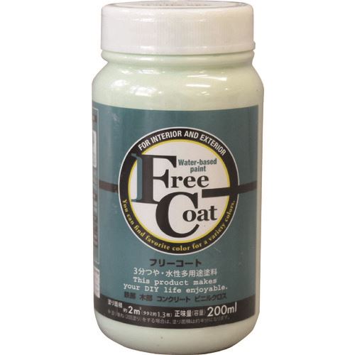 ■アトムペイント 水性フリーコート 200ML ペールグリーン 0000123159(2037085)×12[送料別途お見積り][..