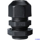 ■タカチ Mネジケーブルグランド 低価格タイプ ブラック RM20L12B(2041569)