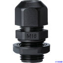 ■タカチ Mネジケーブルグランド 低価格タイプ ブラック RM16L8B(2044647)