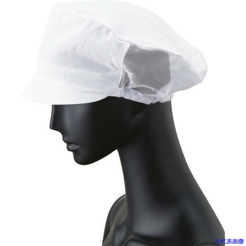 ■サンペックス キャスケット メッシュ 衛生帽子 ホワイト F G5200(2049748)
