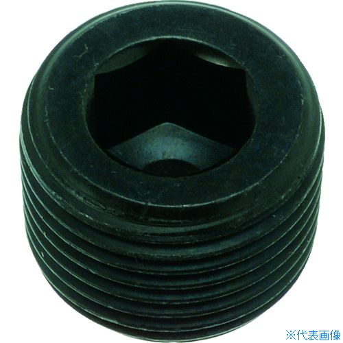 ■TRUSCO テーパー浮きプラグ SP3(スチール) 黒染め PT1/2 6個入 Y10830112(2063429)