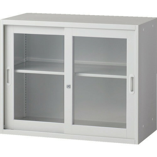 ■TRUSCO ユニット型壁面書庫 枠付ガラス引違い ラッチ付き H720 W色 UJRW7(2063906...