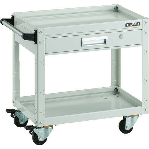 ■TRUSCO ツールワゴン イーグルワゴン 600X400 引出付 4輪自在 ホワイト EGW662VJW(2064242)