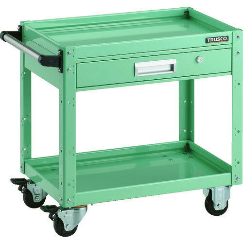 ■TRUSCO ツールワゴン イーグルワゴン 600X400XH600 引出付 ヤンググリーン EGW662VYG(2064247)