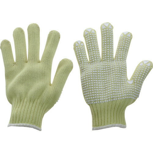 ■TRUSCO 耐切創手袋 7ゲージ 裏面キュプラ(ベンベルグ[[R上]])67%・ポリエステル33% すべり止め付 Sサ..