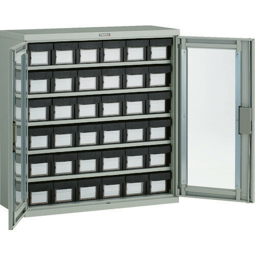 オレンジブック トラスコ中山　TRUSCOTRUSCO コンテナラックケース バンラックケース L型 両開き扉 導電引出小X36個 H880 〔品番:TD305L36S〕[ 注番:2065561]特長●ホコリを嫌う部品管理に最適です。●導電...