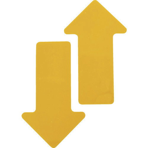 ■TRUSCO 耐久フロアサイン矢印 黄 2枚(1シート) DFSAY(2067258)