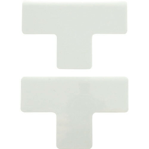 ■TRUSCO 耐久フロアサインズT型 Mサイズ 白2枚(1シート) DFSTW(2067267)