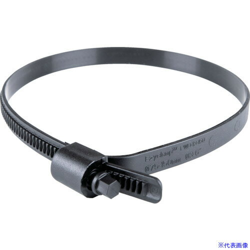 ■HCL 樹脂製ホースバンド Ezyclamp 締付径25.0～150.0mm 対辺8.0mm ナイロン12 PWD13150SCPA12BK(2068233)