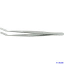 ■idealtek 耐酸耐磁ステンレスピンセット 120mm 先平曲型タイプ・ハンドルギザ付 36ASA1IT(2069696)