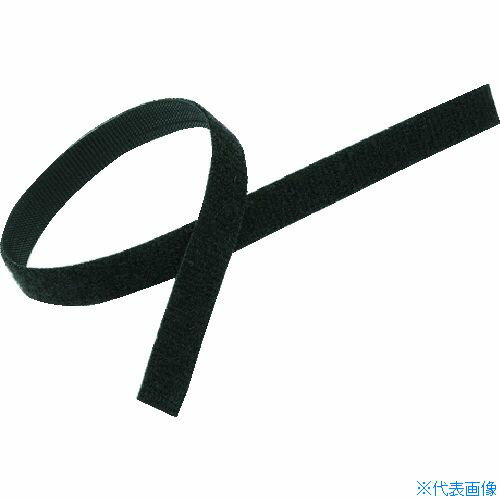■HEBOTEC フックアンドループバンド20mm幅 25m巻 ブラック 11KE20025FRT(2071606)