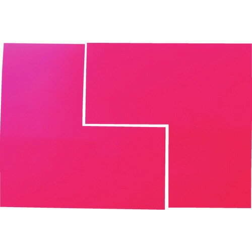 ■TRUSCO 蛍光L字シール ピンク 1シート2枚入 50x100x100 FLL502P(2071908)