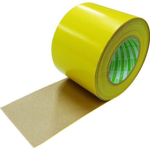 ■日東エルマテ 日東エルマテリアル 粗面ラインテープLS 0.91mm×100mm×10M 黄 SLT100Y(2072576)