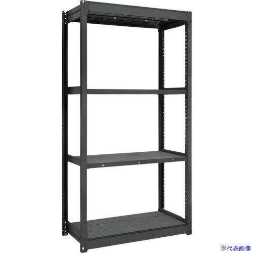■TRUSCO TUG型軽量棚 黒 100kg単体 1840X474XH1800 4段 TUG10066S4BK(2075494)[法人限定][直送元](3.0)