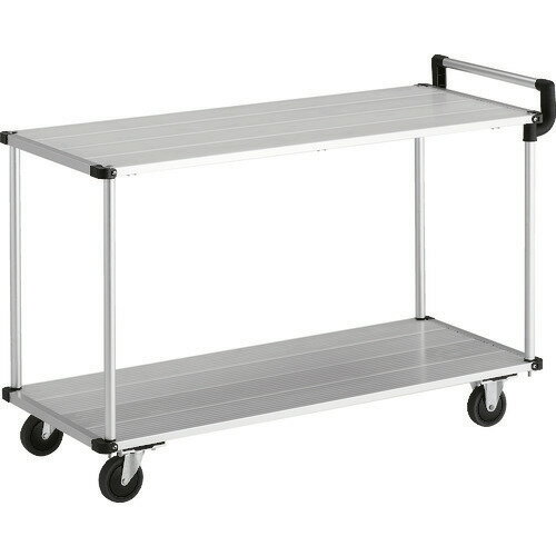 Rakuten - ■TRUSCO アルミ台車 アルパカート 省音 2段式片袖タイプ 1200×480mm AL221248(2078481)[法人限定][直送元]