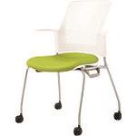 ■PLUS 629443)会議イス チェダーC MB−W53NH YG MBW53NHYG(2095326)[送料別途お見積り][法人限定][外直送]