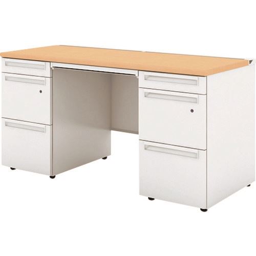 ■PLUS 779630)US 両袖机UR−146A−33 WM/W4 UR146A33WMW4(2095777)[送料別途お見積り][法人限定][外直送]