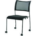 ■JTX 707121)会議イス GKM-50 ブラック 肘無キャスタ付 GKM50BK(2099783)[送料別途見積り][法人・事業所限定][外直送]