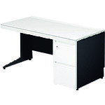 ■PLUS 673541)ステージオ 片袖机 ST−F147L−3 WS/BK STF147L3WSBK(2100203)[送料別...