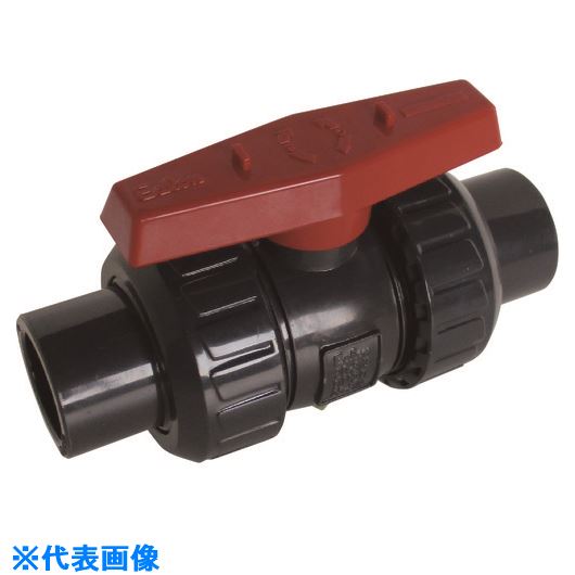 ■エスロン ボールバルブ禁油 本体材質PVC シール材質FKM TS 40A B40SXVE(2101161)[送料別途見積り][法人・事業所限定][外直送]