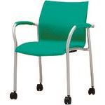 ■プラス 60207)会議イス MC-A20 MB-A24K GR MBA24KGR(2101643)[送料別途見積り][法人・事業所限定][外..