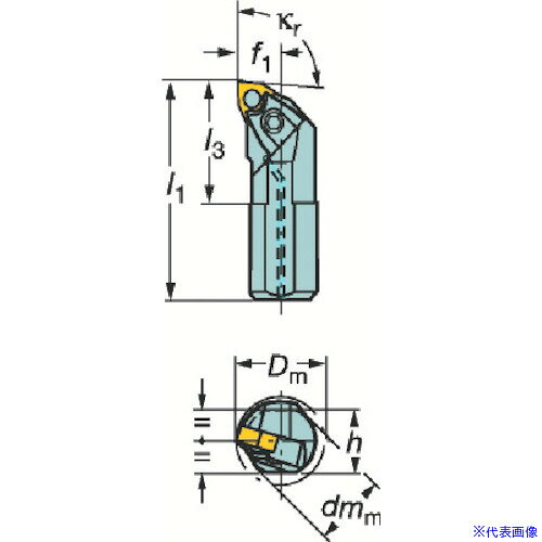 ■サンドビック T-Max P ネガチップ用ボーリングバイト(210) A25TMWLNR06(2102528)[送料別途見積り][法..