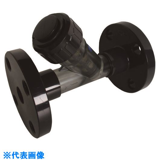 ■エスロン ストレーナ 本体材質PVC シール材質FKM JIS10KF 50A SS50TFV(2102706)[送料別途見積り][法人..