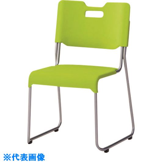 ■PLUS 18290)スクールチェア SC−338 WH SC338WH(2111004)[送料別途お見積り][法人限定][外直送]