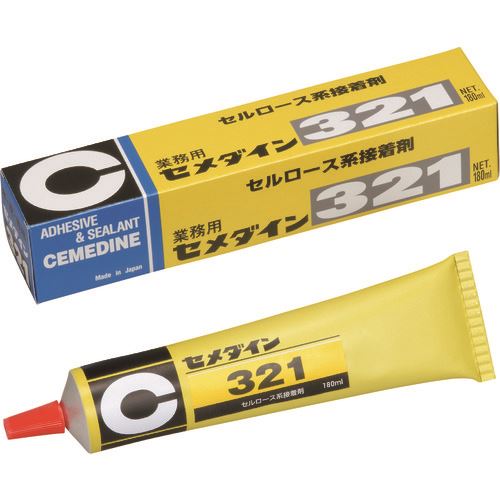 ■セメダイン 321 (無色透明) 180ml太 AR−046 AR046(2114336)×10[送料別途お見積り][法人限定][掲外取寄]
