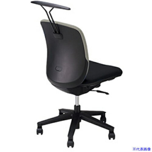 ■NAIKI 事務用チェア 背：グレー/座：ブラック 肘なし ハンガー付 VE510FHGLB(2120557)[送料別途お見積り][法人限定][外直送]