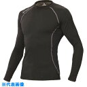 ■アイトス 冷感プリントコンプレスフィット長袖シャツ ブラック M AZ10610010M(2135891)