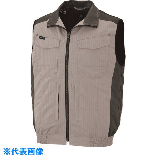 ■アイトス 空調服用ベスト(空調服TM) シルバーグレー 4L AZ306970034L(2137483)[送料別途見積り][法人・事業所限定][掲外取寄]