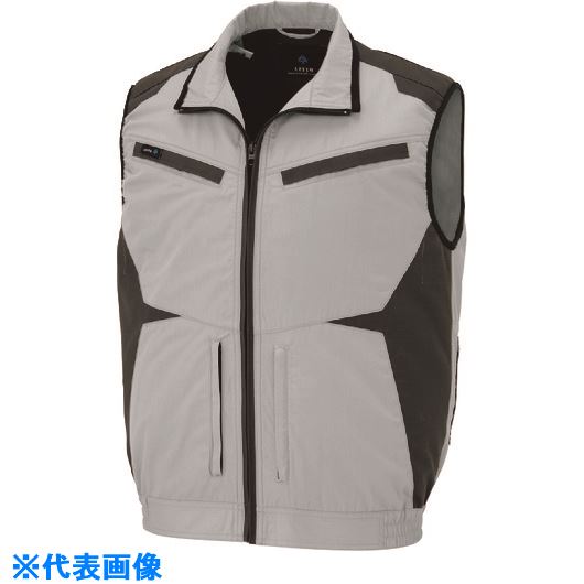■アイトス 空調服用ベスト(空調服TM) シルバーグレー L AZ30587003L(2139034)[送料別途お見積り][法人限定][掲外取寄]