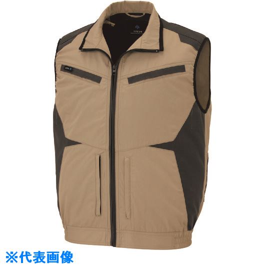 ■アイトス 空調服用ベスト(空調服TM) カーキ L AZ30587025L(2139035)[送料別途お見積り][法人限定][掲外取寄](4.0)