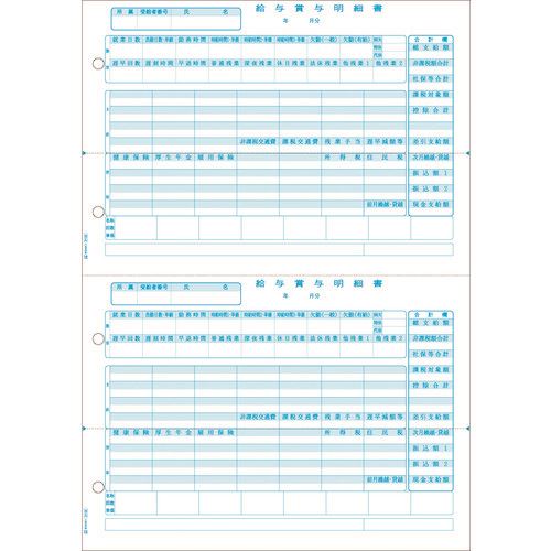■HISAGO 給与賞与明細書 2面 GB2102(2146937)[送料別途お見積り][法人限定][掲外取寄]