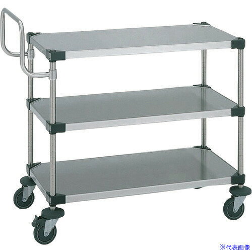 ■エレクター スーパーエレクターカート UTSカート 間口728mm×奥行461mm×高さ1054mm 3段 NUTS0SL(2147706)[送料別途見積り][法人・事業所限定][外直送]