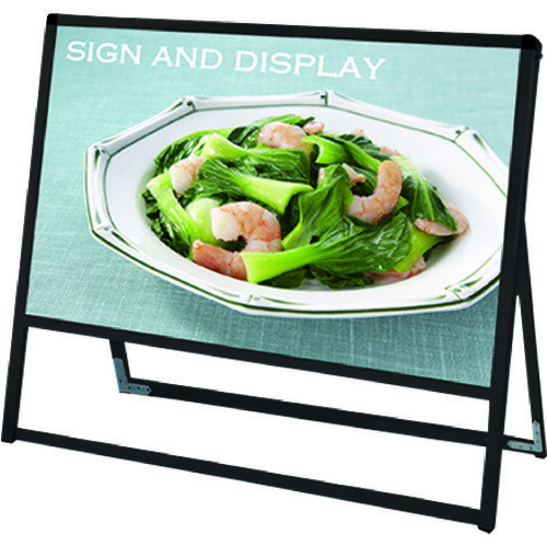 ■TOKISEI ブラックバリウススタンド看板 アルミ複合板タイプ 900×450片面 BVASKAP900X450K(2157698)[送料別途見積り][法人・事業所限定][外直送]