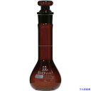 ■SIBATA メスフラスコ 茶 短形 50mL 02309050(2159596)