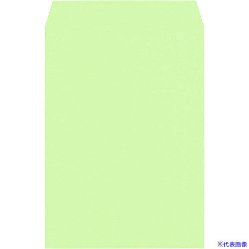 ■キングコーポ 角2 Vカラー ウグイス85g/平方m スミ貼500枚X1箱 180314(2164042)[...