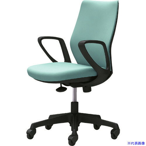 Rakuten - ■OKAMURA CG−M 固定肘 背パッド ハンガー無 ブラックボディ ゴムキャスター セージ CG27JRFZH6(2165383)[送料別途お見積り][法人限定][外直送]