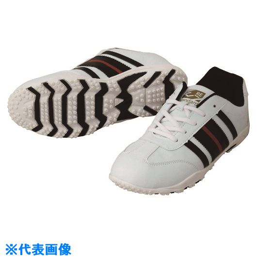 ■喜多 紳士ヒモスニーカー MK110 ホワイト×ブラック 26.5 MK110WHBK26.5(2169612)[送料別途見積り][法人・事業所限定][掲外取寄]