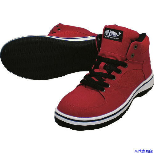 ■喜多 ハイカットセーフティスニーカー MG5590 レッド 25.0 MG5590RED25.0(2172837)