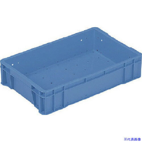 ■サンコー 食品用コンテナ 水産業界向けスタッキングコンテナー 202757 トロ函B-4(水抜き孔有) 27.6L ..