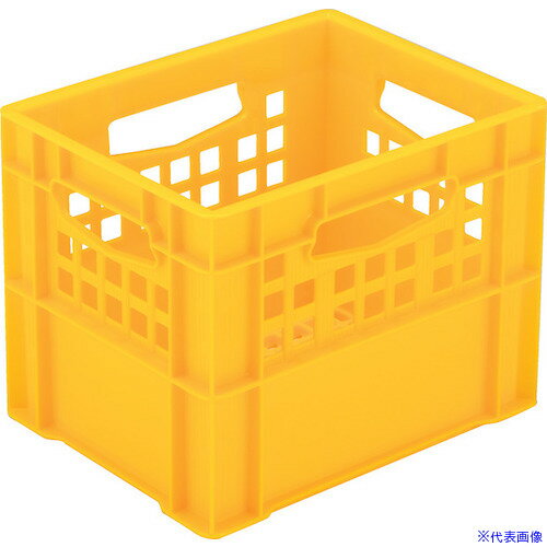 ■サンコー 飲料輸送用容器 201922 ピュアクレート12P-2(ゲーブルトップパック1L×12本用) 黄 201922YE00(Y)(2175548)[送料別途お見積り][法人限定][外直送]