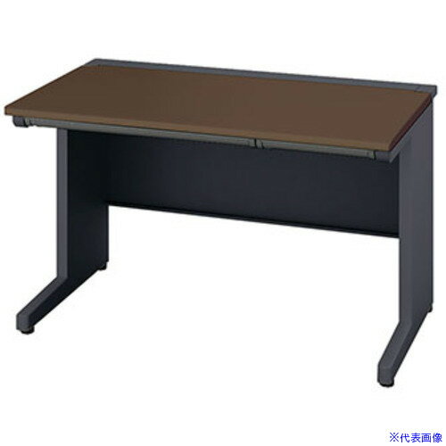 オレンジブック トラスコ中山　TRUSCONAIKI 平デスク(浅型引出し付) XEHH型/天板:ダークウォールナット 本体:ブラック/W1200×D700×H720 〔品番:XEHH127FSBWN〕[ 注番:2176316]特長●これか...