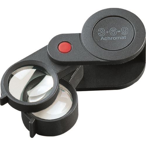 ■エッシェンバッハ 精密繰り出しルーペ 3倍+6倍＝9倍 11869(2176892)[送料別途お見積り][法人限定][掲..