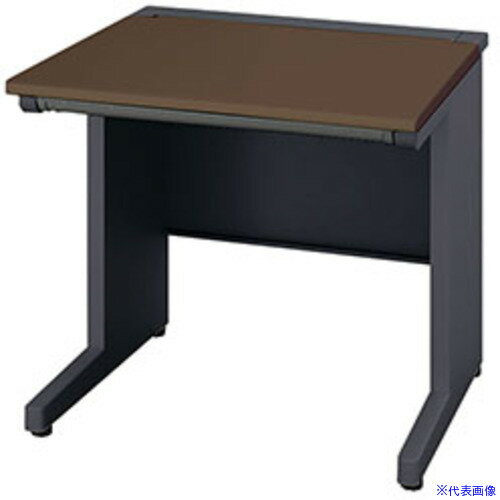 ■NAIKI 平デスク(浅型引出し付) XEHH型/天板:ダークウォールナット 本体:ブラック/W800×D700×H720 XEHH..
