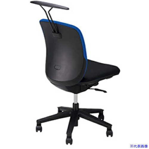■NAIKI 事務用チェア 背：ブルー/座：ブラック 肘なし ハンガー付 VE510FHBLB(2177840)[送料別途お見積..