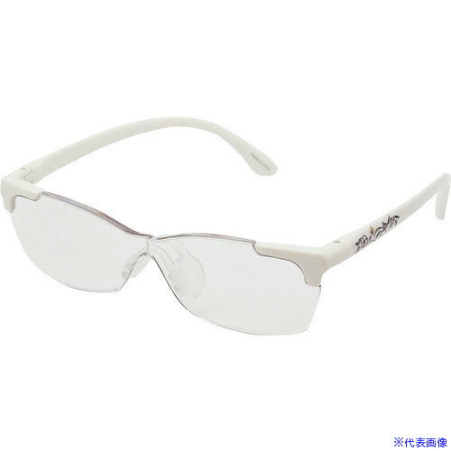 ■KING JIM メガネ型拡大鏡(花柄) 白 AM41W(2197853)[送料別途見積り][法人・事業所限定][掲外取寄]